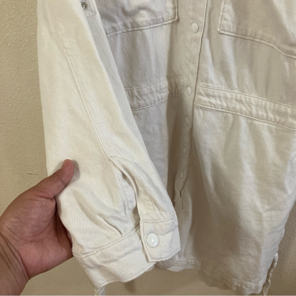 Good American Women’s Romper White Collared Size 7 - Picture 10 of 16